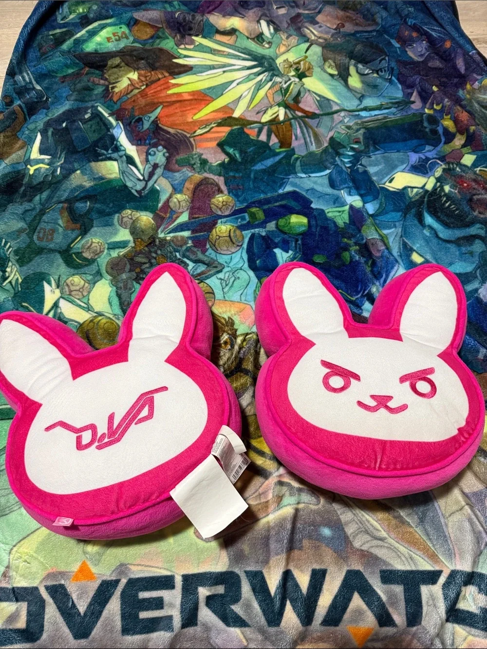 Overwatch D.Va Bunny Pink Decorative Throw Pillow - Set of 2